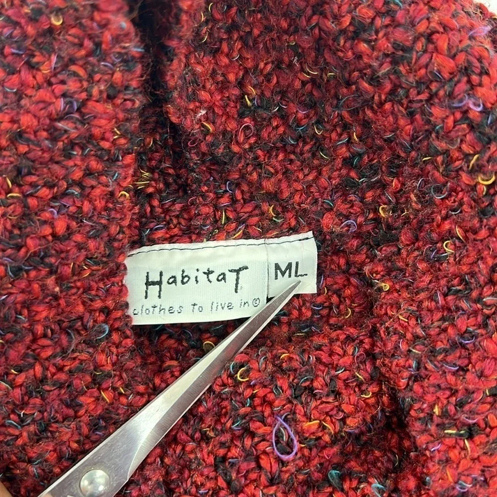 Habitat Red confetti Cowl Neck Sweater Cozy‎ Texture layering essential M/L